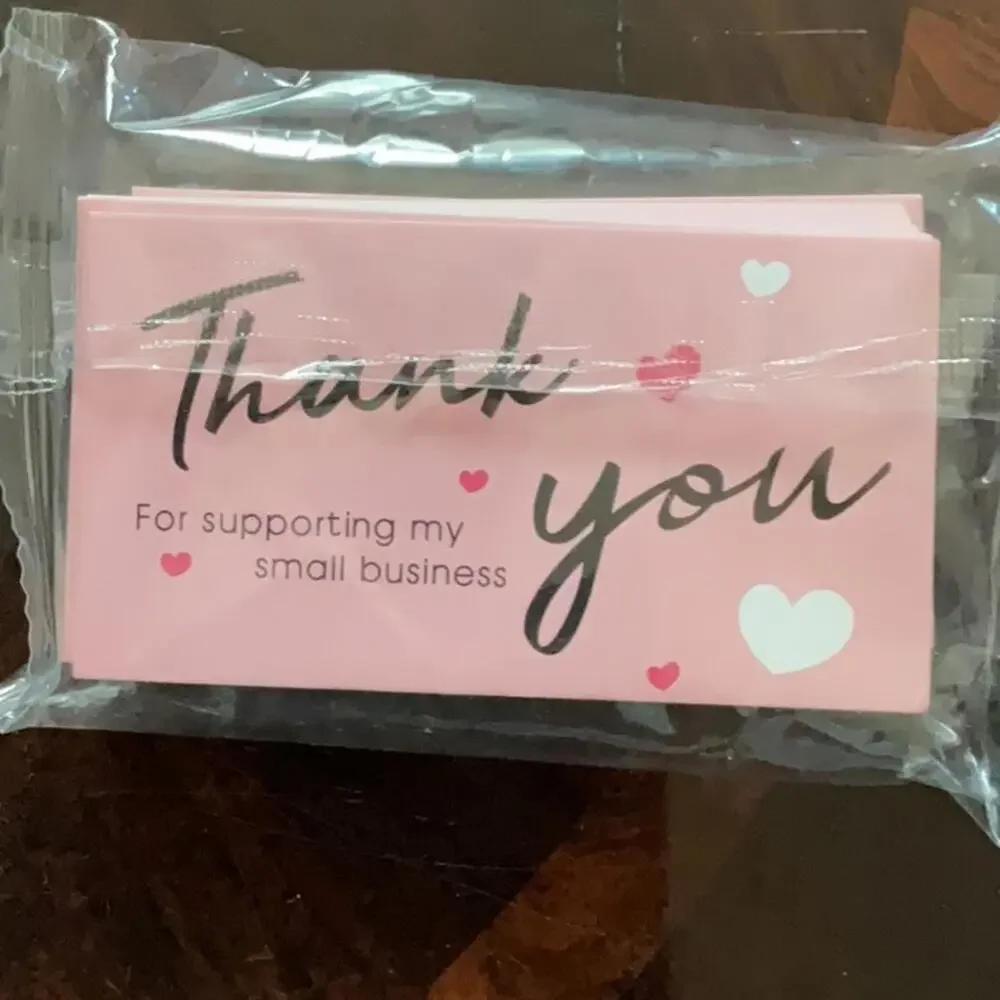 550 Thank you business cards and stickers